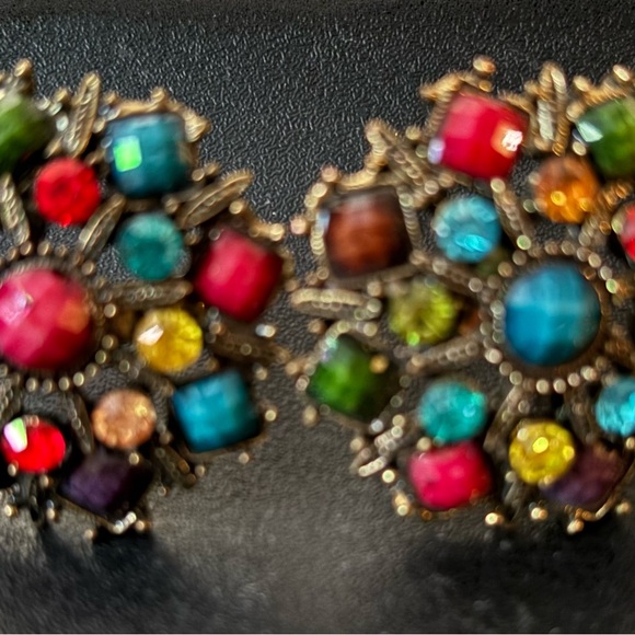 Jewelry - Red and Blue Gemstone Ring with Intricate Design (2 Rings) Adjustable size